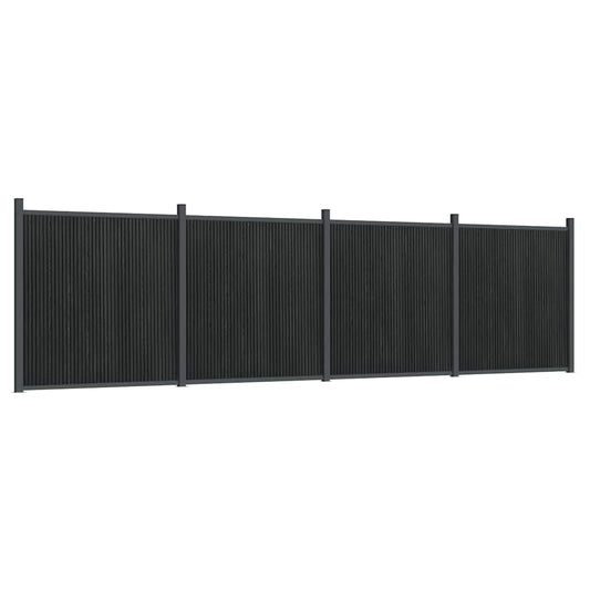 Fence Panel Grey 699x186 cm WPC