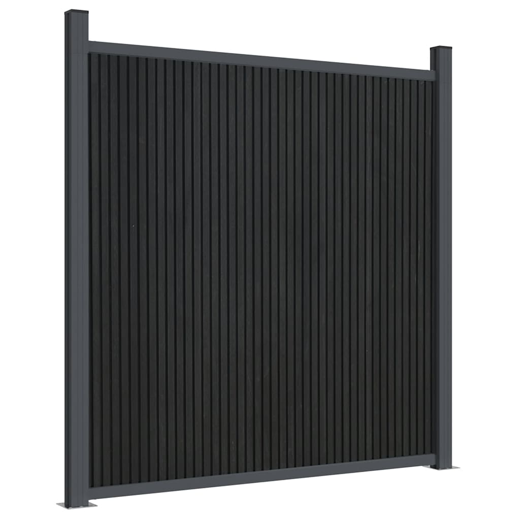 Fence Panel Grey 699x186 cm WPC