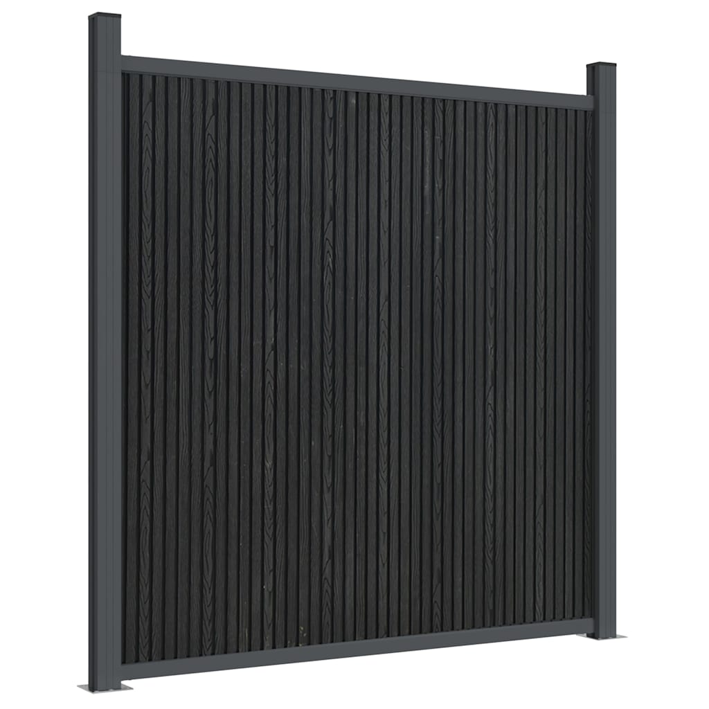 Fence Panel Grey 699x186 cm WPC