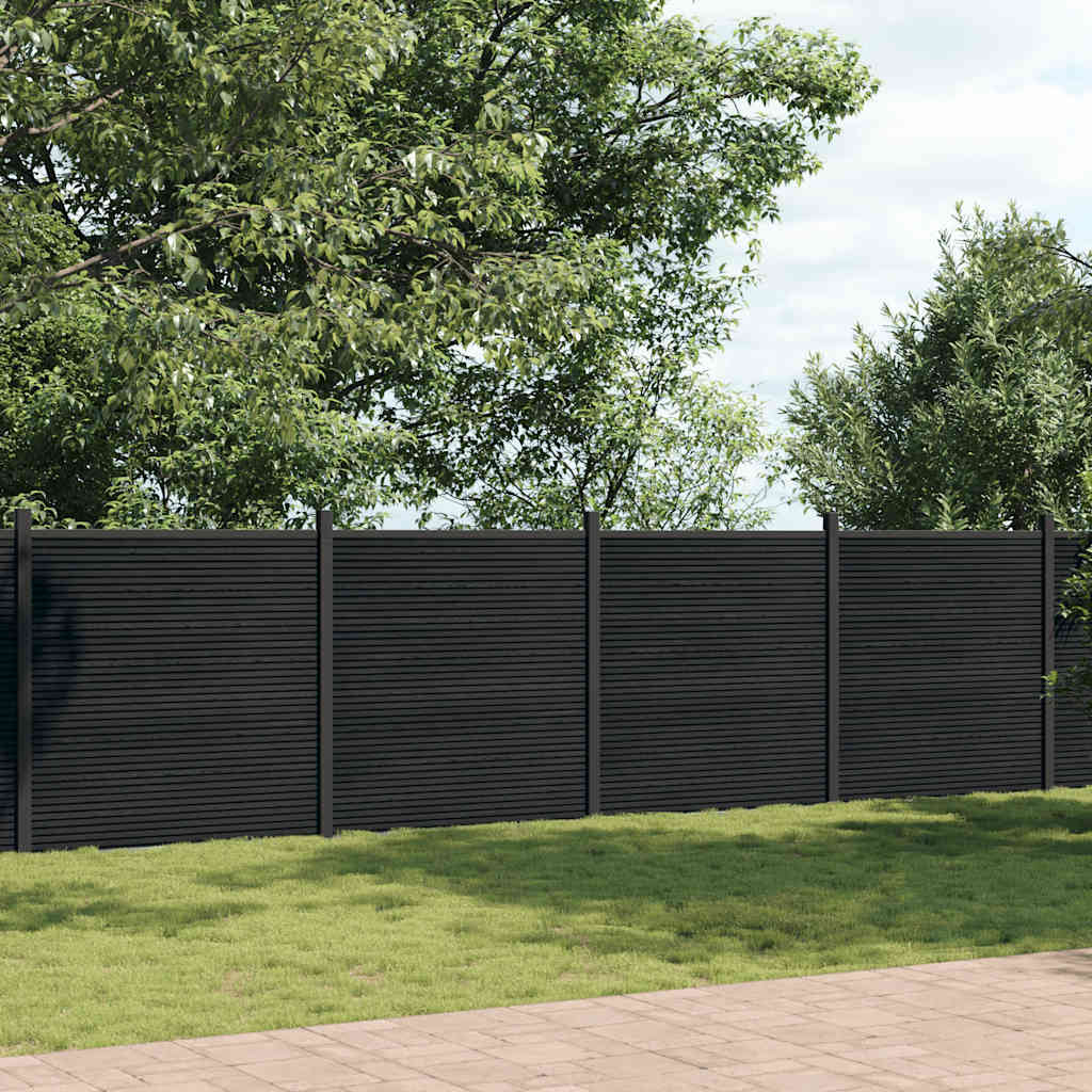 Fence Panel Grey 699x186 cm WPC
