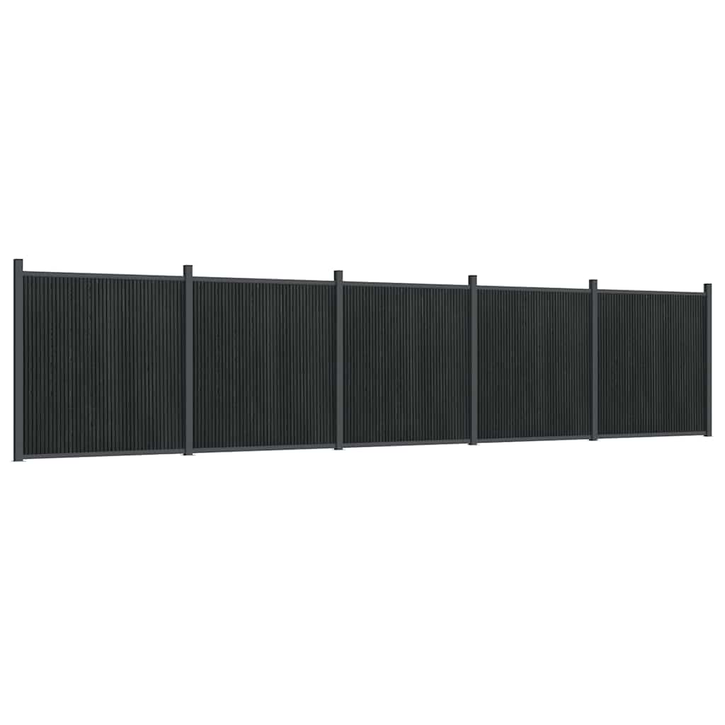 Fence Panel Grey 872x186 cm WPC