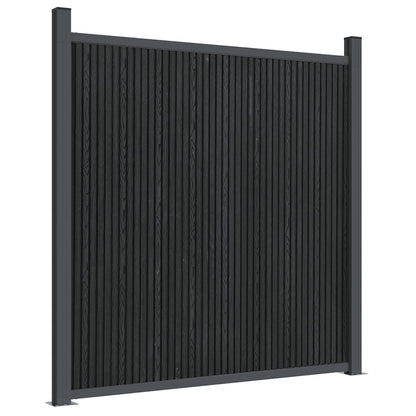 Fence Panel Grey 1391x186 cm WPC
