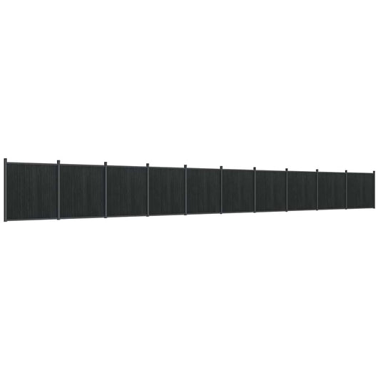 Fence Panel Grey 1737x186 cm WPC