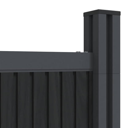Fence Panel Grey 1737x186 cm WPC