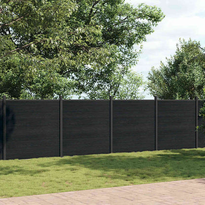 Fence Panel Grey 1737x186 cm WPC