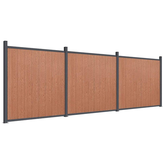Fence Panel Brown 526x186 cm WPC