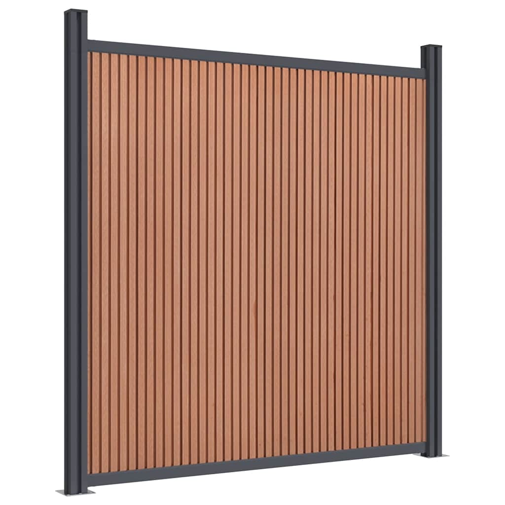 Fence Panel Brown 699x186 cm WPC