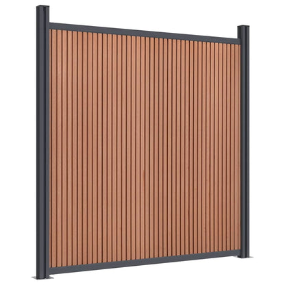 Fence Panel Brown 699x186 cm WPC