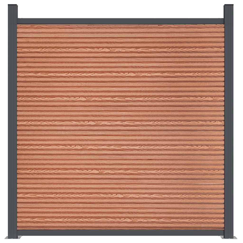 Fence Panel Brown 699x186 cm WPC