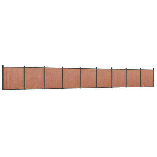 Fence Panel Brown 1564x186 cm WPC