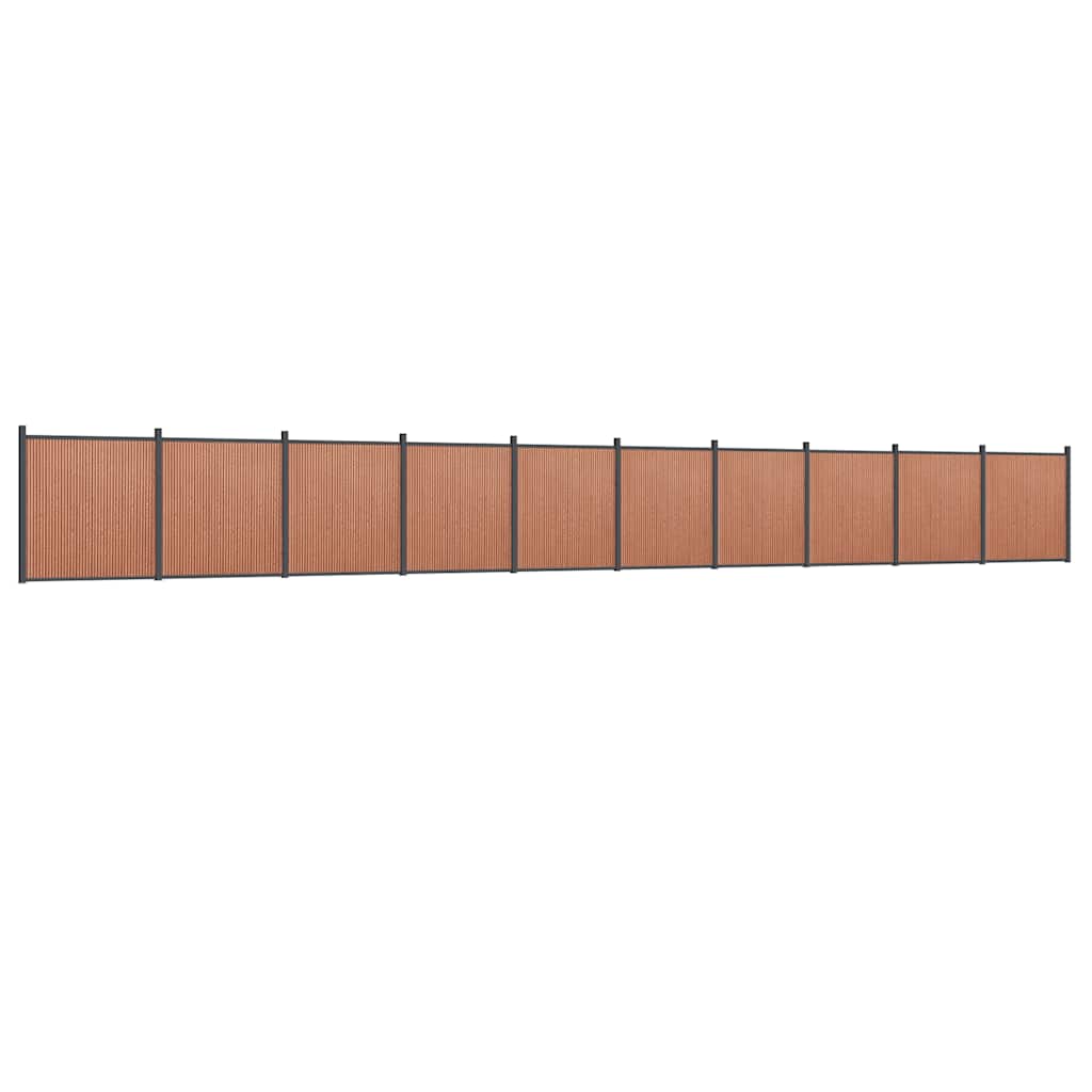 Fence Panel Brown 1737x186 cm WPC