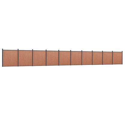 Fence Panel Brown 1737x186 cm WPC