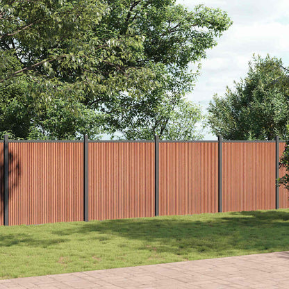 Fence Panel Brown 1737x186 cm WPC