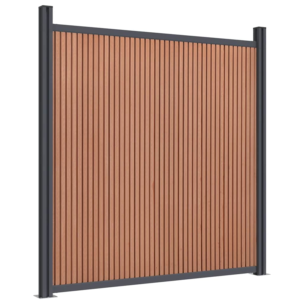 Fence Panel Brown 1737x186 cm WPC