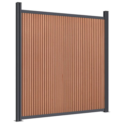 Fence Panel Brown 1737x186 cm WPC