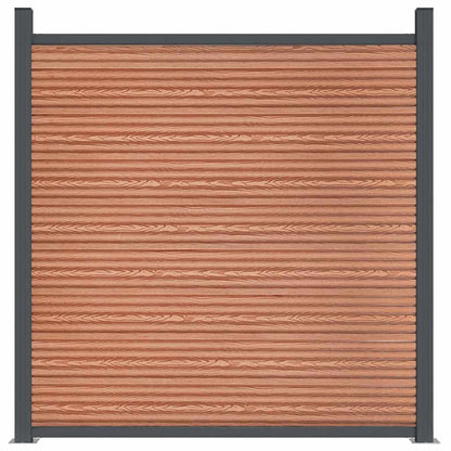 Fence Panel Brown 1737x186 cm WPC