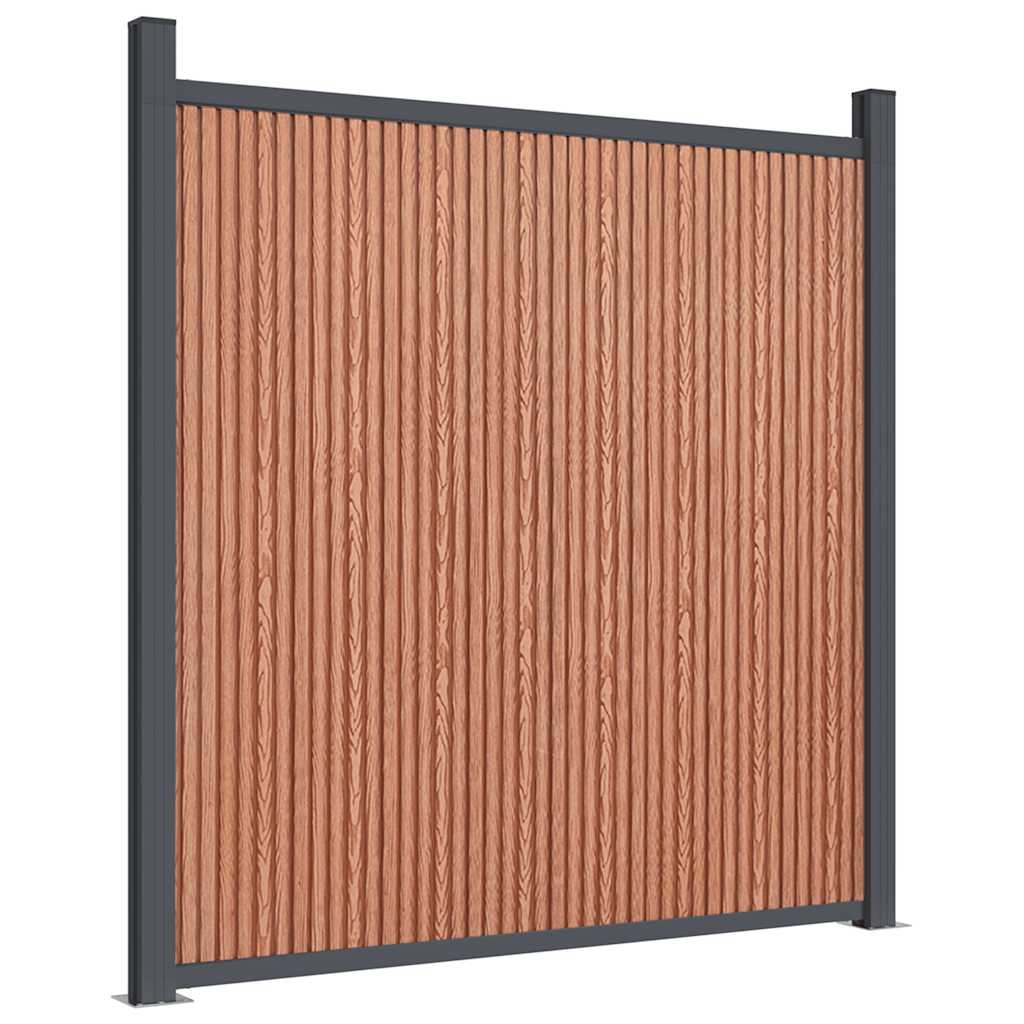 Fence Panel Brown 1737x186 cm WPC
