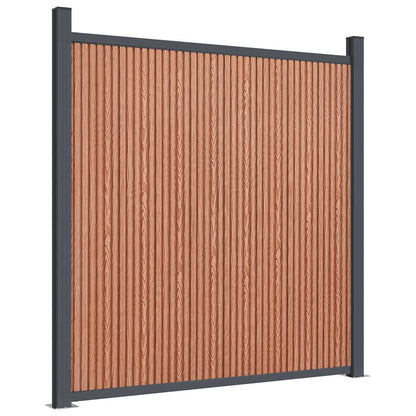 Fence Panel Brown 1737x186 cm WPC