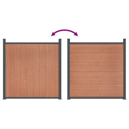 Fence Panel Brown 1737x186 cm WPC
