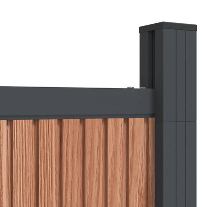 Fence Panel Brown 1737x186 cm WPC