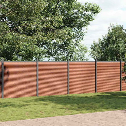 Fence Panel Brown 1737x186 cm WPC