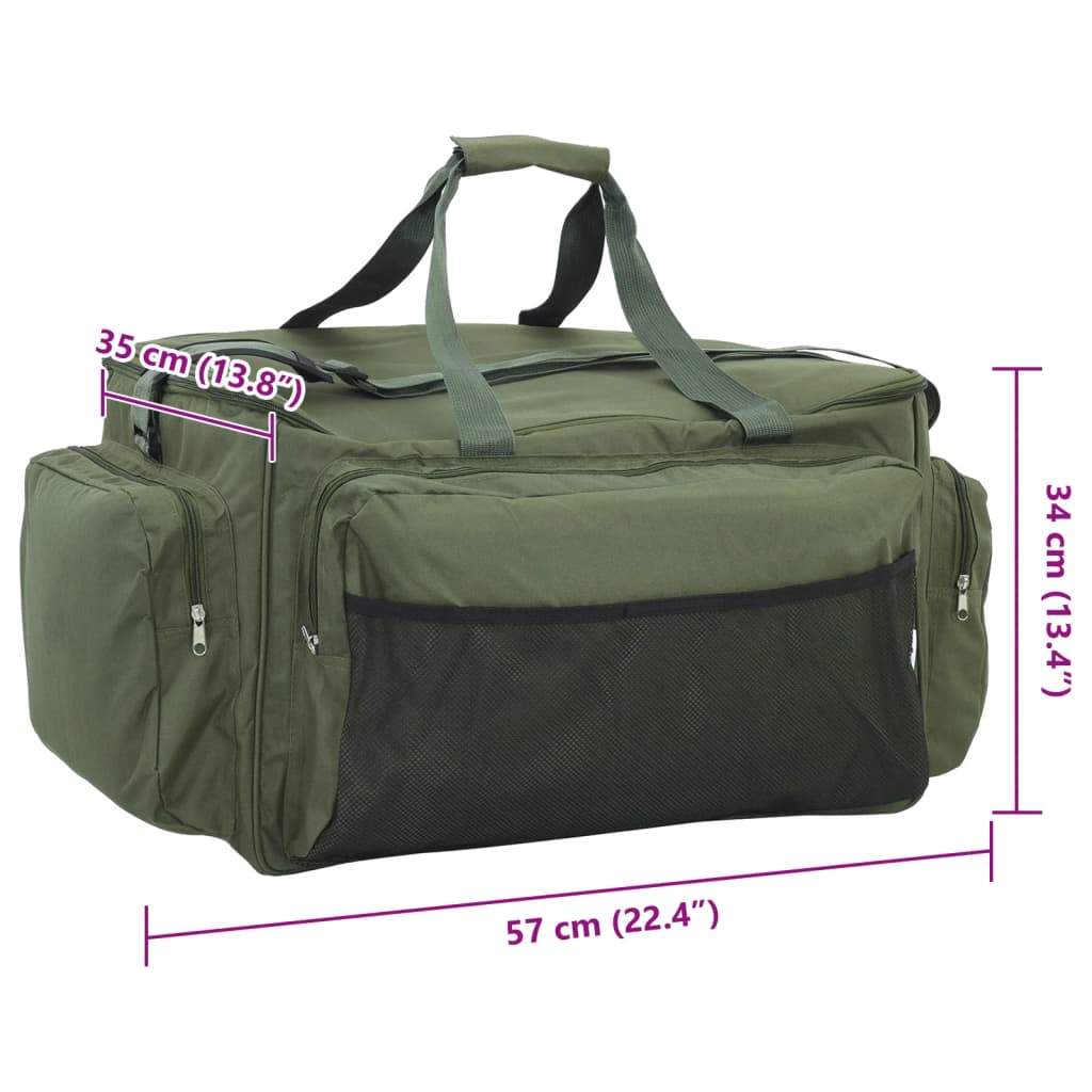 Fishing Bag Waterproof Dark Green Oxford Fabric