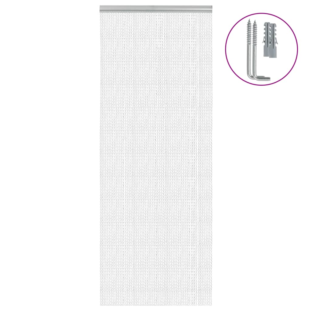 Chain Door Fly Screen 31.5x79.1" Aluminium