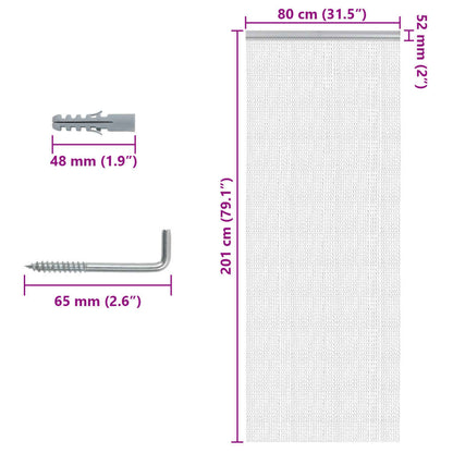 Chain Door Fly Screen 31.5x79.1" Aluminium
