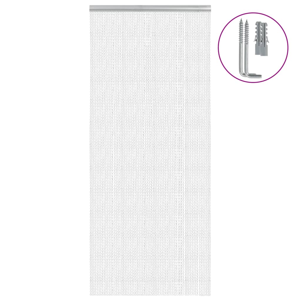 Chain Door Fly Screen 35.4x86.6" Aluminium