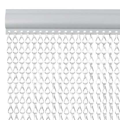 Chain Door Fly Screen 39.4x78.7" Aluminium