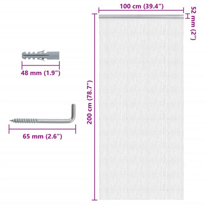 Chain Door Fly Screen 39.4x78.7" Aluminium