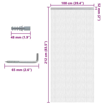 Chain Door Fly Screen 39.4x83.5" Aluminium