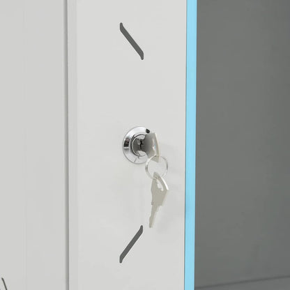 Network Cabinet with Storage Grey 600 x 450 x 860 mm Steel