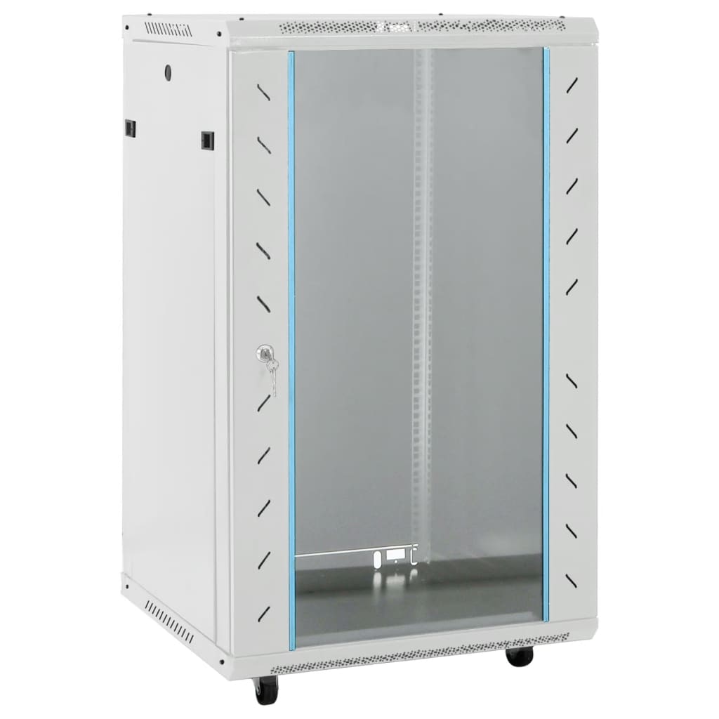 18U Network Cabinet with Swivel Feet 19" IP20 23.6"x23.6"x39.4"
