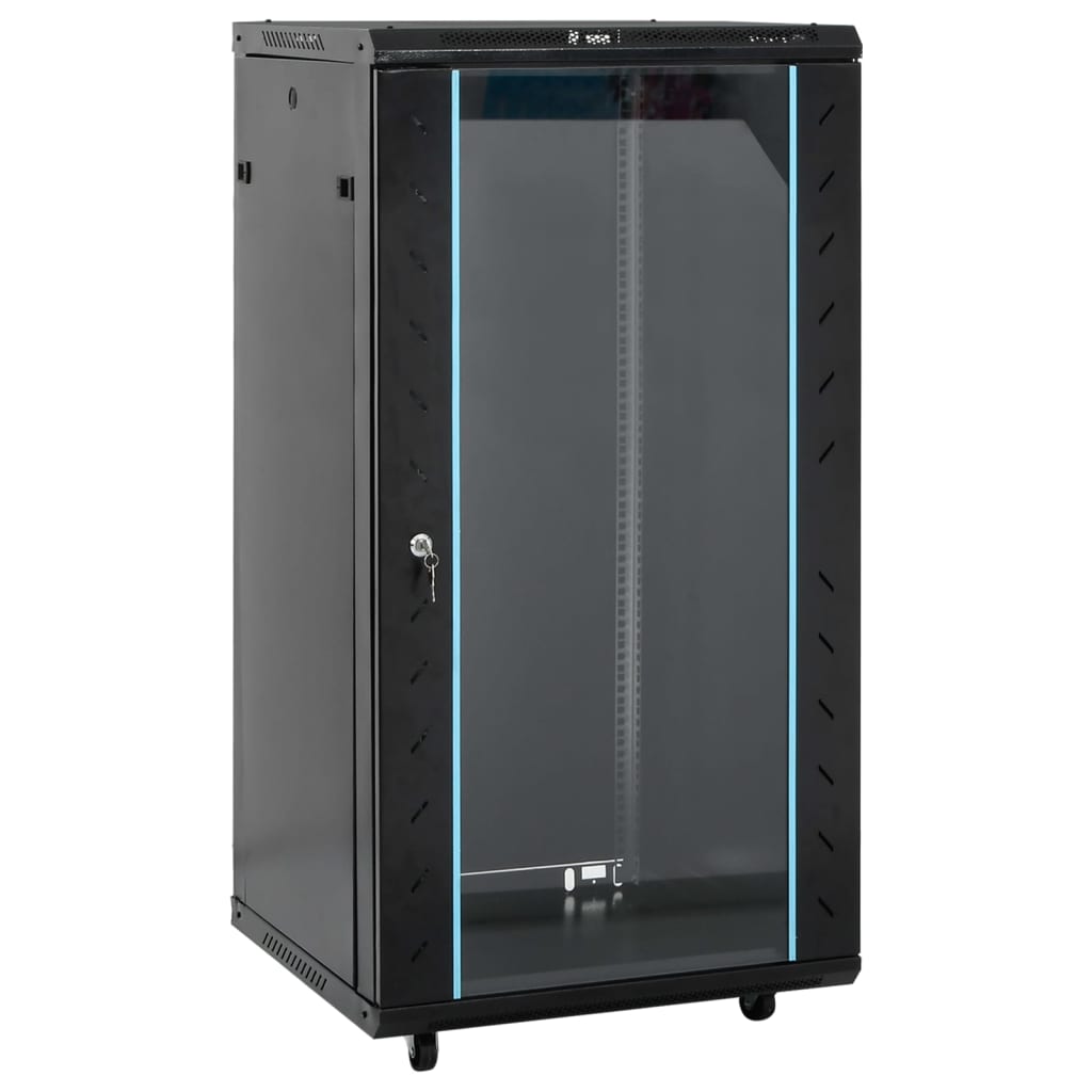 22U Network Cabinet with Swivel Feet 19" IP20 23.6x23.6x47.2"