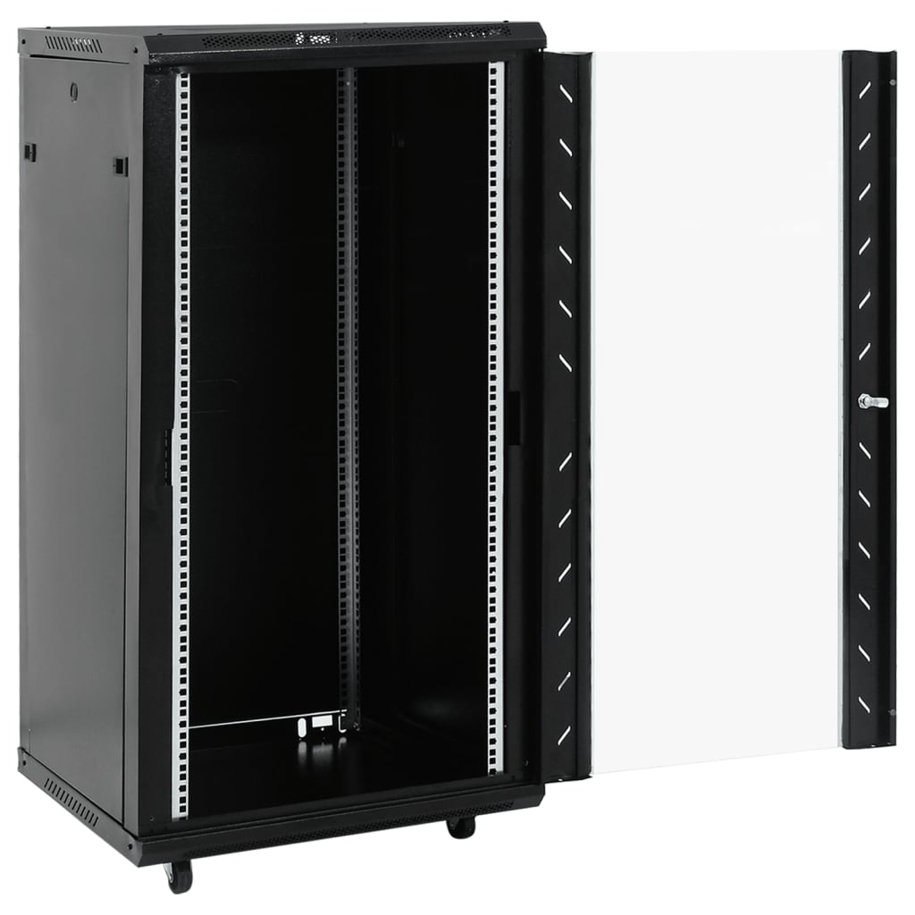 22U Network Cabinet with Swivel Feet 19" IP20 23.6x23.6x47.2"