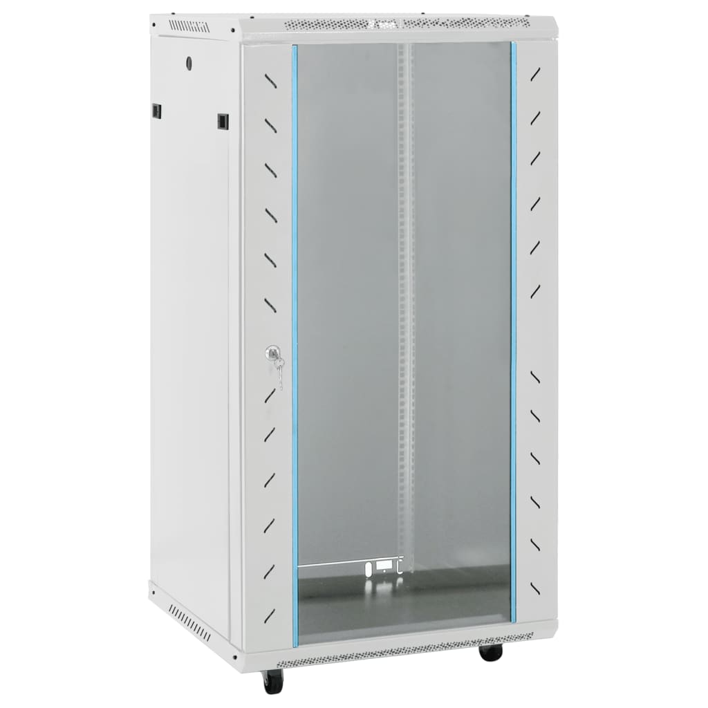 22U Network Cabinet with Swivel Feet 19" IP20 23.6"x23.6"x47.2"