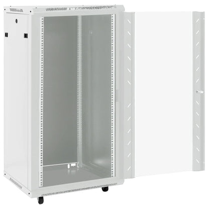 22U Network Cabinet with Swivel Feet 19" IP20 23.6"x23.6"x47.2"