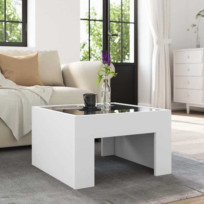 Coffee Table with Infinity LED White 50x50x30 cm