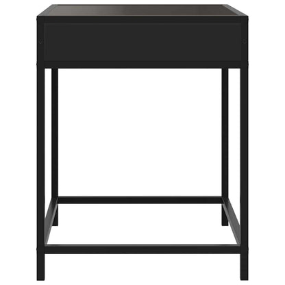 Coffee Table with Infinity LED Black 40x40x51 cm