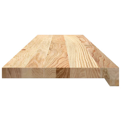 Stair Treads 8 pcs Untreated 100x25x2 cm Solid Wood Oak