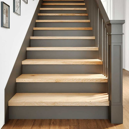 Stair Treads 8 pcs Untreated 90x30x2 cm Solid Wood Oak