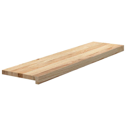 Stair Treads 12 pcs Untreated 100x25x2 cm Solid Wood Oak