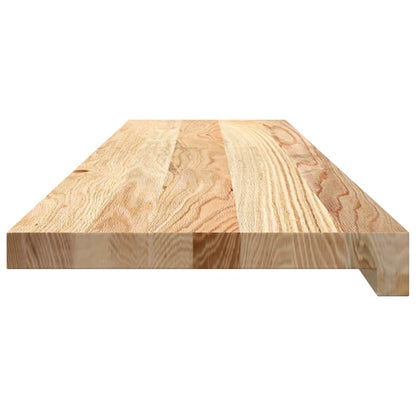 Stair Treads 12 pcs Untreated 100x30x2 cm Solid Wood Oak