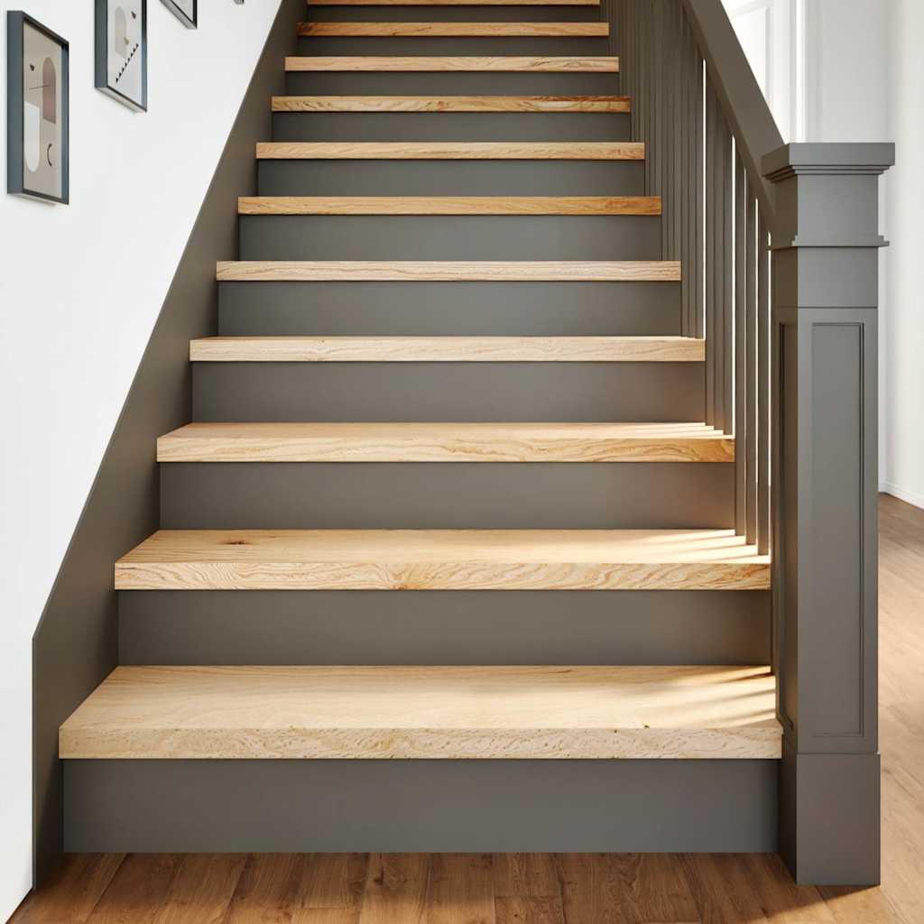 Stair Treads 12 pcs Untreated 100x30x2 cm Solid Wood Oak