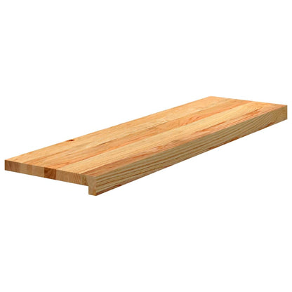 Stair Treads 8 pcs Light Brown 90x25x2 cm Solid Wood Oak