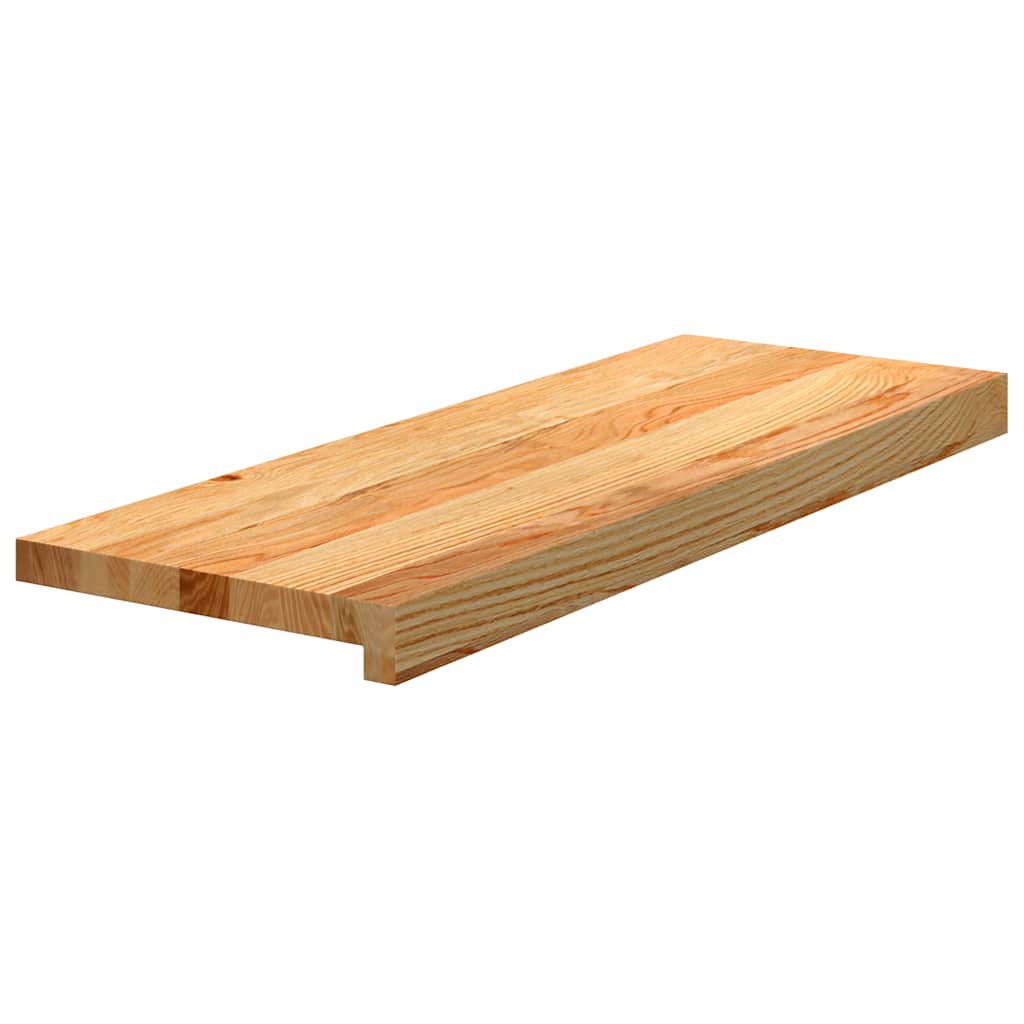 Stair Treads 8 pcs Light Brown 70x30x2 cm Solid Wood Oak
