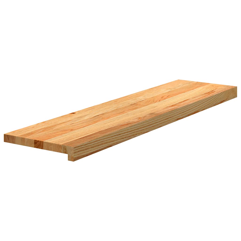 Stair Treads 12 pcs Light Brown 100x25x2 cm Solid Wood Oak