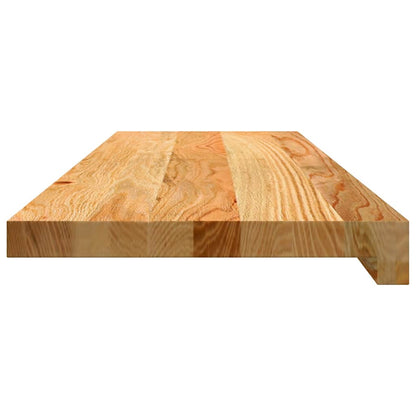 Stair Treads 16 pcs Light Brown 80x25x2 cm Solid Wood Oak
