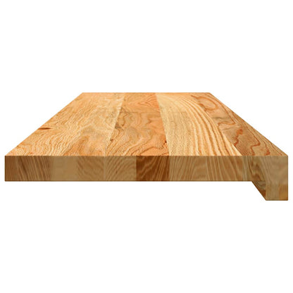 Stair Treads 16 pcs Light Brown 80x30x2 cm Solid Wood Oak